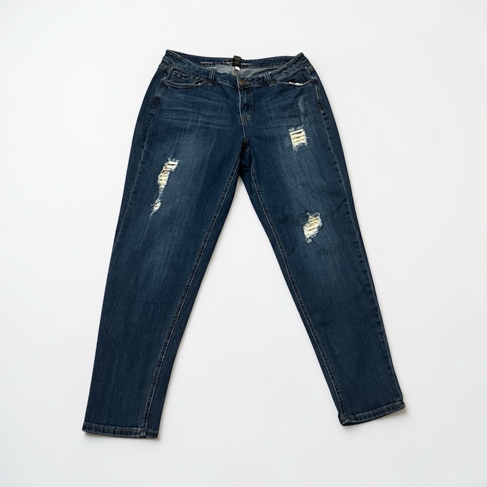 Lane Bryant Women’s Boyfriend Jeans – Size 16 Distressed Dark Wash Denim